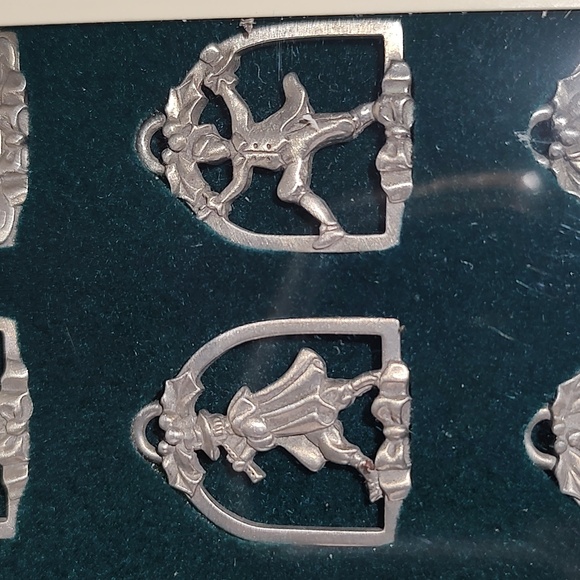 Longaberger 12 Gifts Of Christmas Set Of 12 Miniature Pewter Ornaments Boxed - Picture 5 of 12